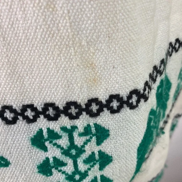 Vintage cream wool blend Mexican dress maxi - Picture 4 of 10